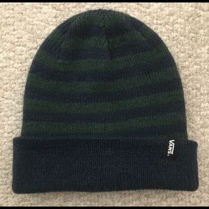 Vans Blue and Green Striped Beanie